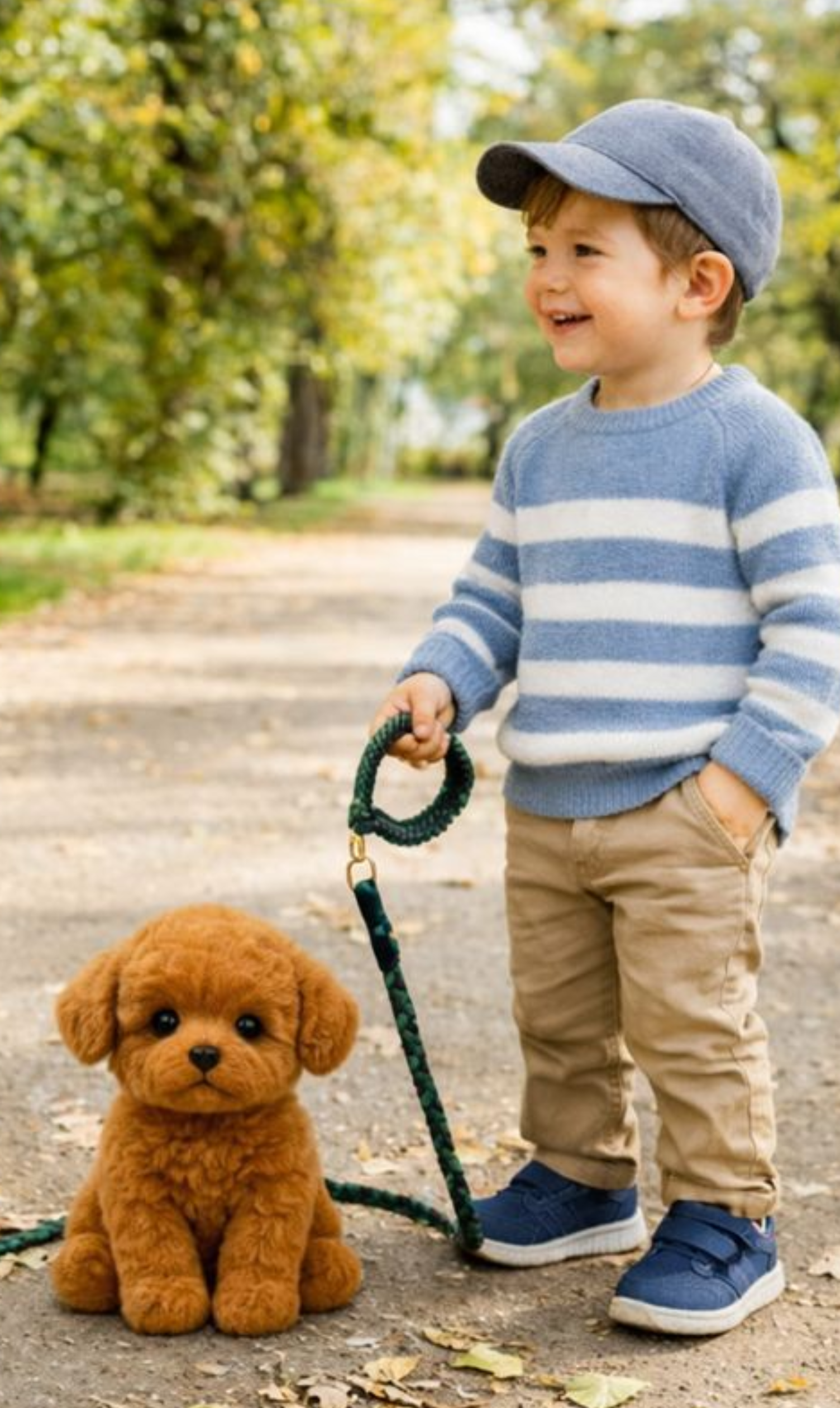 boy playing with froplay dog